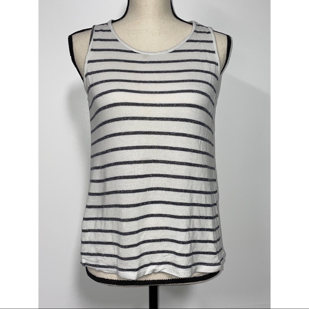 Pink Clover Striped Tank Top White & Blue Size S